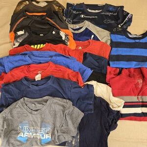 Boys Size 6-7 Clothing Bundle 16pc Long Sleeve Short Sleeve PJ Jacket